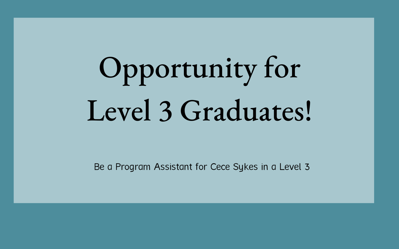Opportunity for Level 3 Graduates 