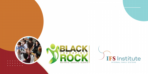 Image of the Black Therapists Rock logo and IFS Institute logo