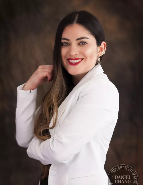 Woman in formal attire